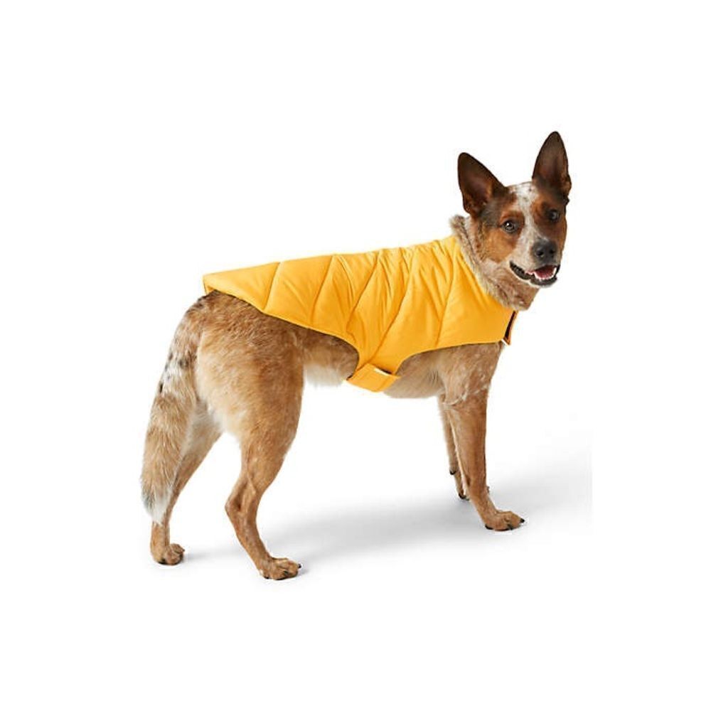 Land’s End Dog Puffer Vest adjustable Athletic Gold Various Sizes - Picture 2 of 6